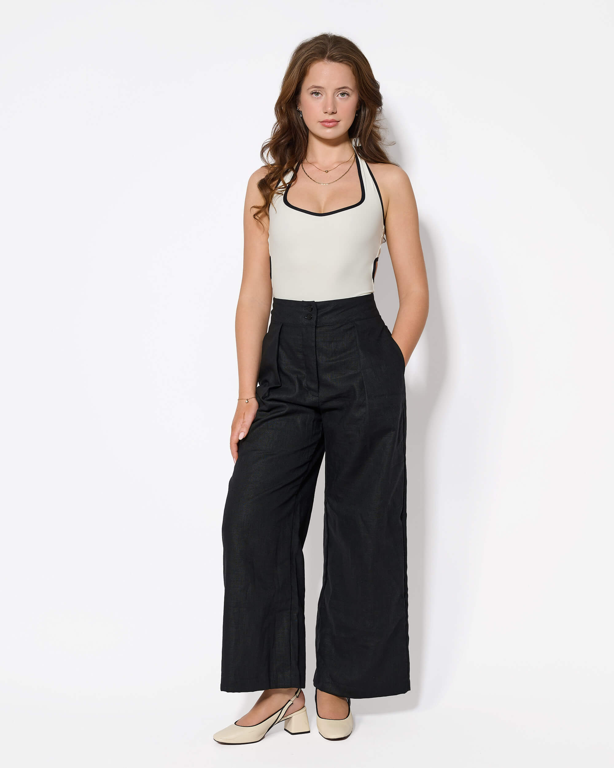 The Tailored Linen Trouser (Midnight)