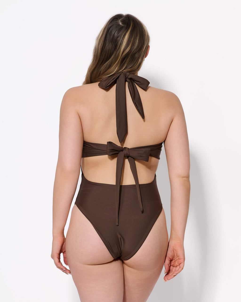 The Tie-Back SwimSuit - Mid coverage (Cacao)