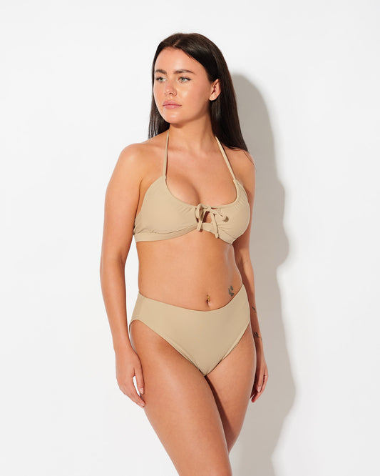 Front Tie Bikini Top (Sand)