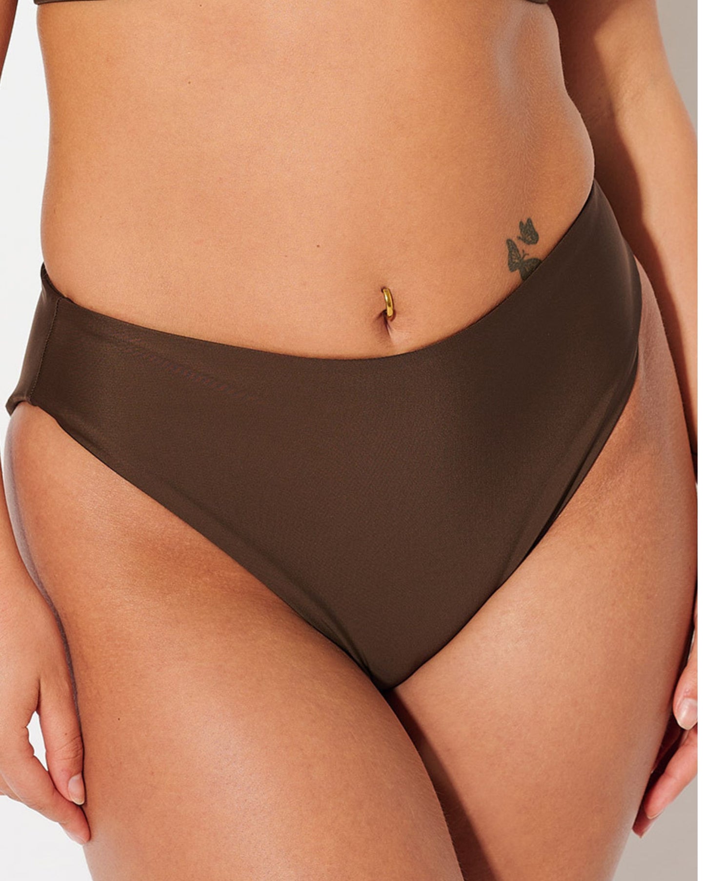 Full Coverage Bikini Bottoms (Cacao)